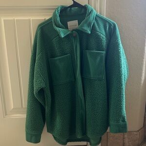 American Eagle Outfitters Green Oversized Jacket XS